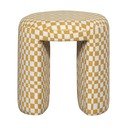 Żółty tapicerowany stołek Charlie – WOOOD