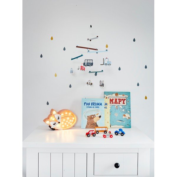 Lampa stołowa z drewna sosnowego pomarańczowa Little Lights Fox Wild, długość 31 cm-image-4