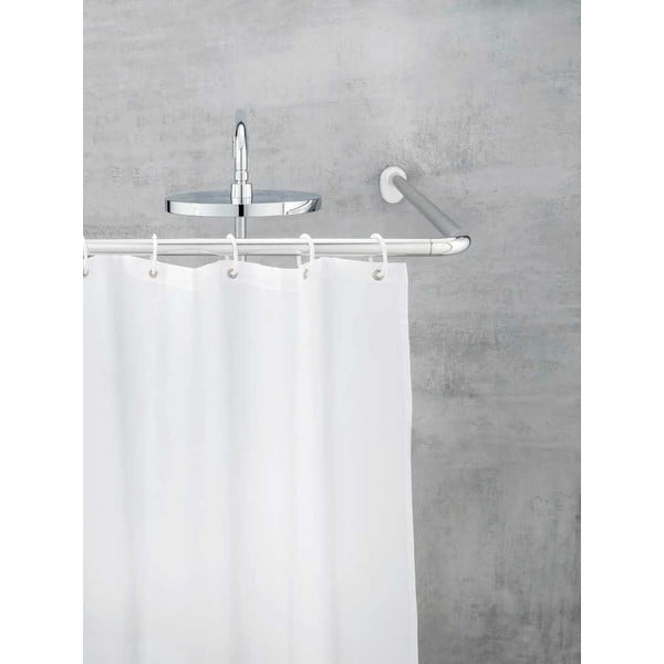 Uniwersalny narożny drążek na zasłonę prysznicową Wenko Shower Curtain Rod-image-1