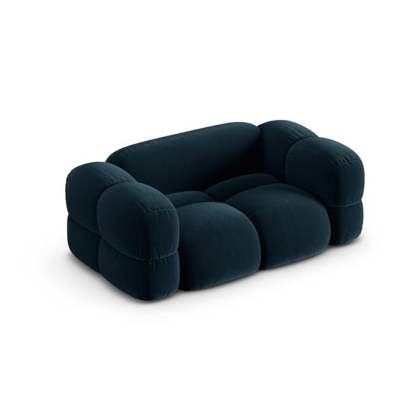 Ciemnoniebieska aksamitna sofa 180 cm Loretto – Cosmopolitan Design-image-3