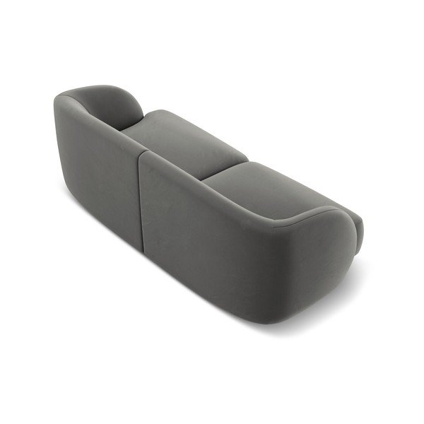 Szara aksamitna sofa 184 cm Miley − Micadoni Home-image-3