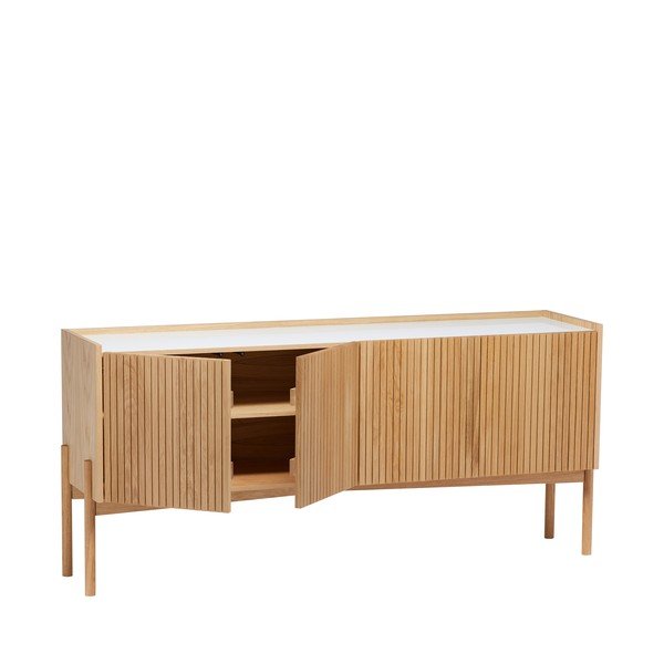 Niska komoda w dekorze dębu w naturalnym kolorze 177x42 cm Bottrup – Woodman-image-2