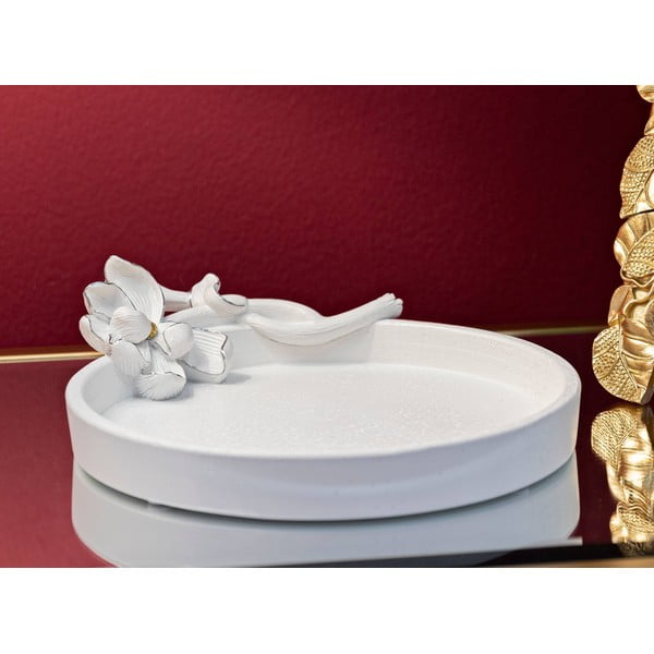 Taca dekoracyjna z żywicy polimerowej ø 21 cm Magnolia – Mauro Ferretti-image-1