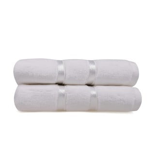 Zestaw 2 białych bawełnianych ręczników Foutastic Dolce, 50x90 cm