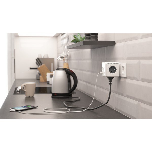 Rozgałęźnik do gniazdka 12 cm PowerCube Original USB – Cubenest-image-4