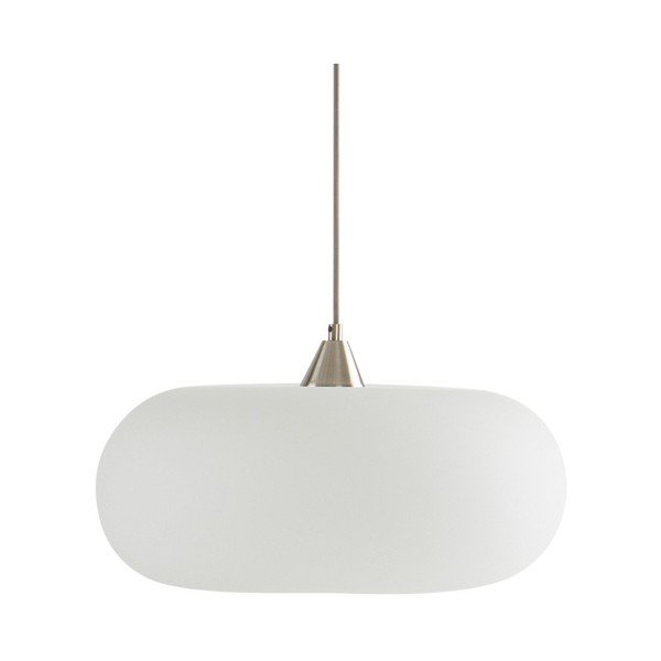 Biała/w kolorze matowego srebra lampa wisząca z opalowego szkła ø 43 cm Thalia – Jotex