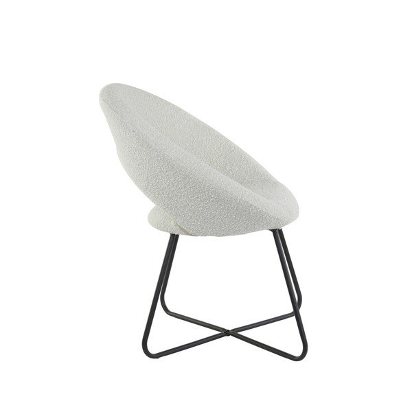 Biały fotel z materiału bouclé Antony – Light & Living-image-2