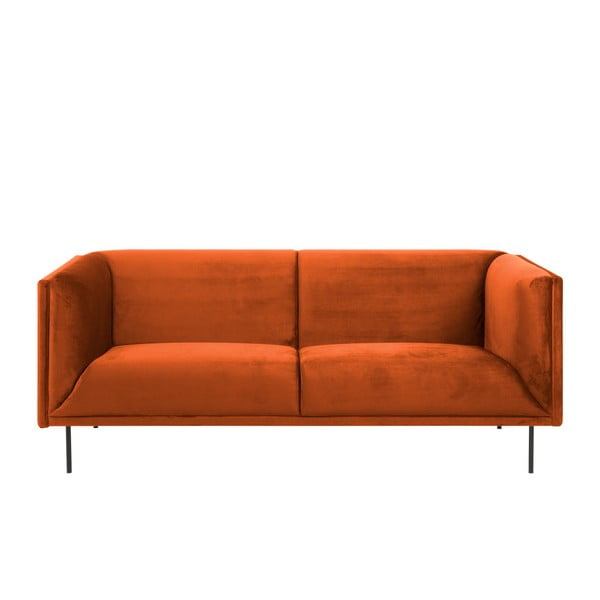 Pomarańczowa aksamitna sofa Actona Nevada