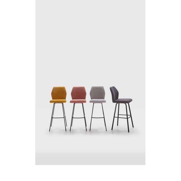 Musztardowe hokery zestaw 2 szt. 75 cm Pol – Marckeric-image-1