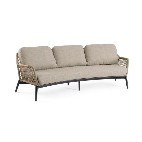 Jasnobrązowa sofa ogrodowa z litego drewna akacjowego Eulero – Bizzotto-image-2
