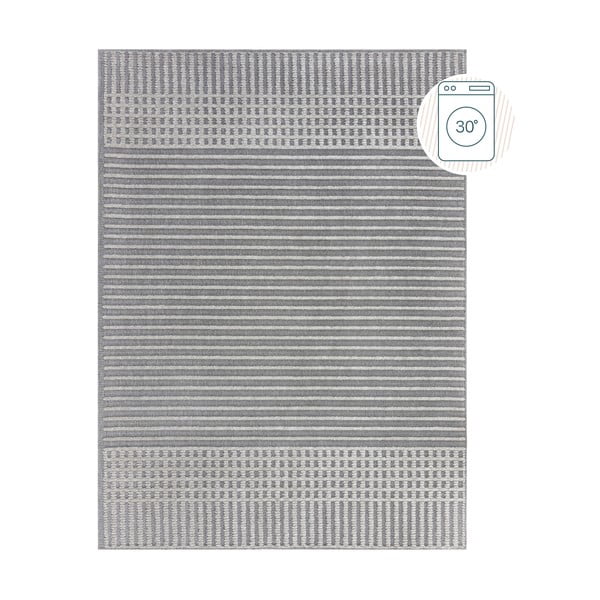 Szary dywan z szenilu odpowiedni do prania 160x240 cm Elton – Flair Rugs