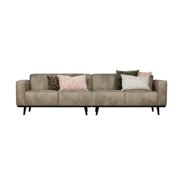 Szara sofa z imitacji skóry BePureHome Statement, 280 cm-image-3
