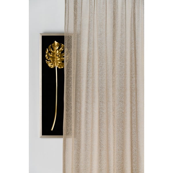 Firanka w beżowo-złotym kolorze 140x245 cm Carmine – Mendola Fabrics