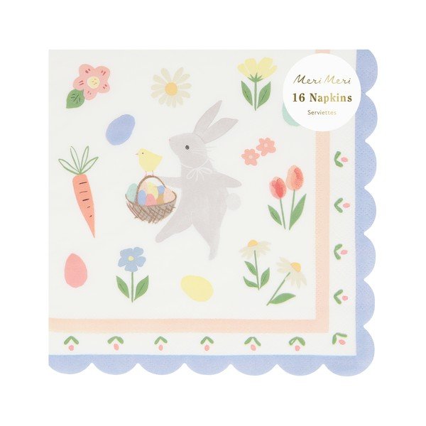 Papierowe serwetki zestaw 16 szt. Easter Bunny – Meri Meri-image-2
