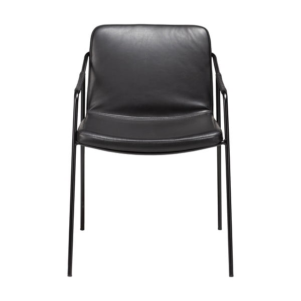 Czarne krzesło do jadalni z imitacji skóry DAN-FORM Denmark Boto-image-1