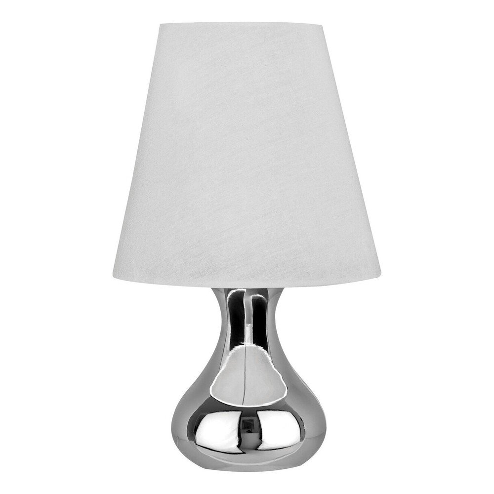 Kremowa/w kolorze srebra metalowa lampa stołowa z tekstylnym kloszem (wysokość 36 cm) Nell – Premier Housewares (zdjęcie 7)