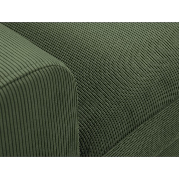 Zielony rozkładany sztruksowy narożnik Kooko Home Jazz, prawostronny-image-1