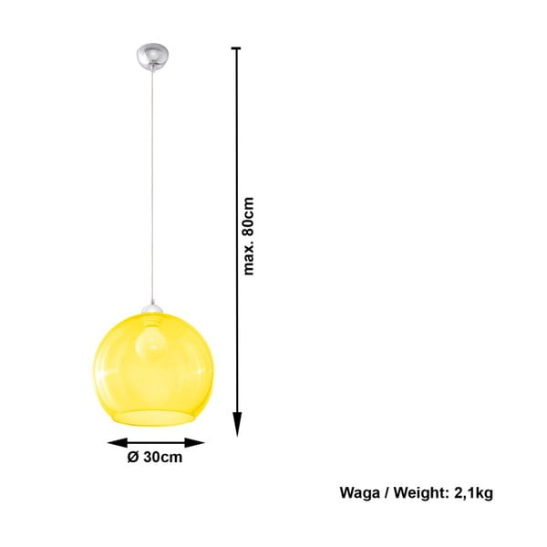 Żółta lampa wisząca Sollux Bilbao-image-2