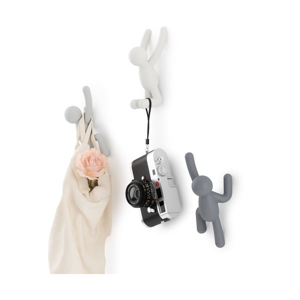 Ścienne plastikowe haczyki zestaw 3 szt. Buddy – Umbra-image-3