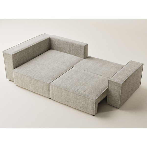 Beżowy rozkładany/ze schowkiem narożnik z tkaniny szenilowej (lewostronny/w kształcie litery L) Tonga – Maison de Rêve-image-3