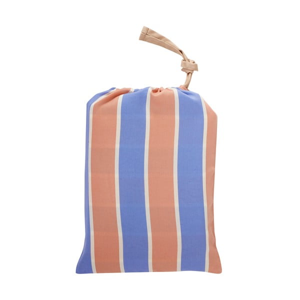 Niebiesko-pomarańczowa pościel z satyny bawełnianej Hübsch Hilda, 140x200 cm-image-2