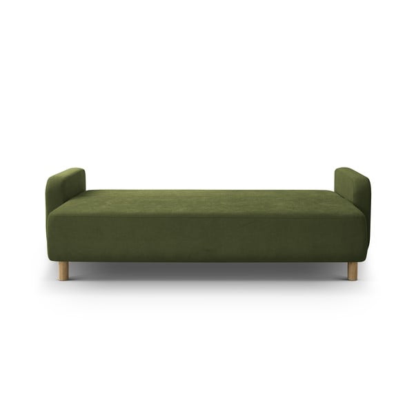 Zielona rozkładana sofa ze schowkiem 231 cm Elen – Micadoni -image-3