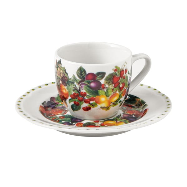 Zestaw 4 porcelanowych filiżanek ze spodkami Brandani Le Primizie-image-1