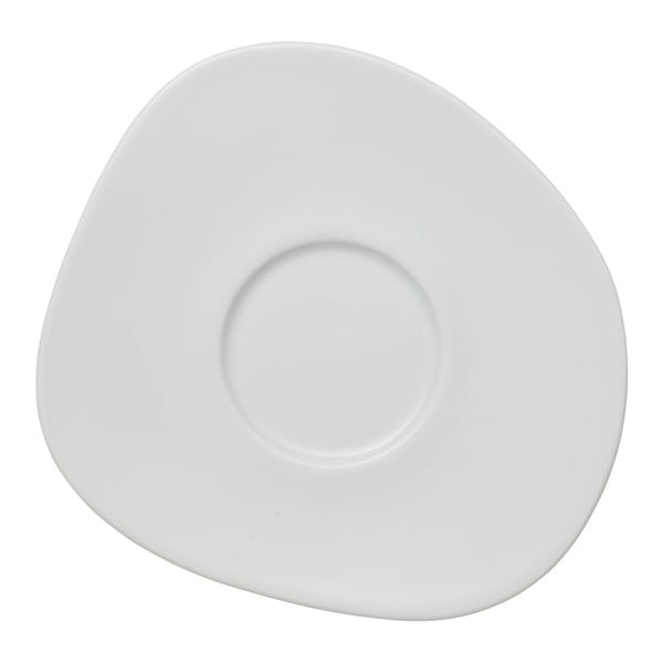 Biały porcelanowy spodek Villeroy & Boch Like Organic, 17,5 cm