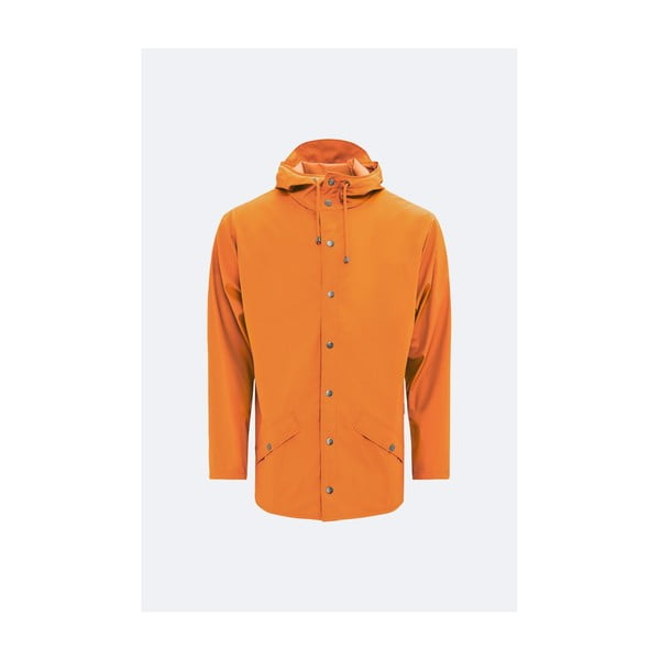 Pomarańczowa kurtka unisex o wysokiej odporności Rains Jacket, rozmiar M/L
