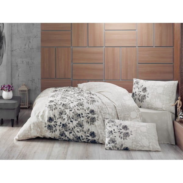 Narzuta na łóżko z poszewkami na poduszki Lena Grey, 220x230 cm