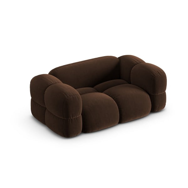 Ciemnobrązowa aksamitna sofa 180 cm Loretto – Cosmopolitan Design-image-3
