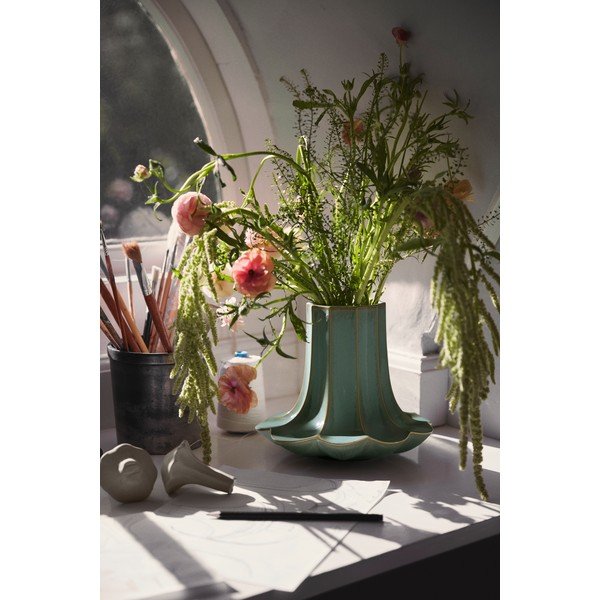 Jasnozielony ceramiczny wazon (wysokość 20,5 cm) Kantarel – Kähler Design-image-3