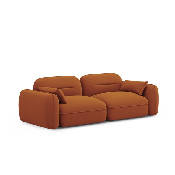 Pomarańczowa aksamitna sofa 230 cm Audrey – Interieurs 86-image-2