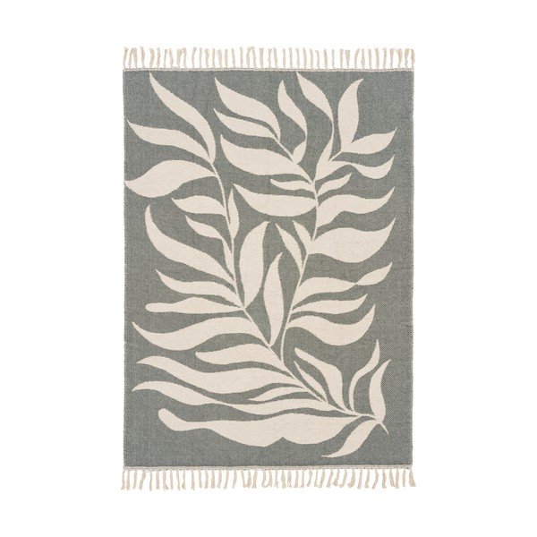 Zielony/beżowy bawełniany koc 130x180 cm Loni – House Nordic