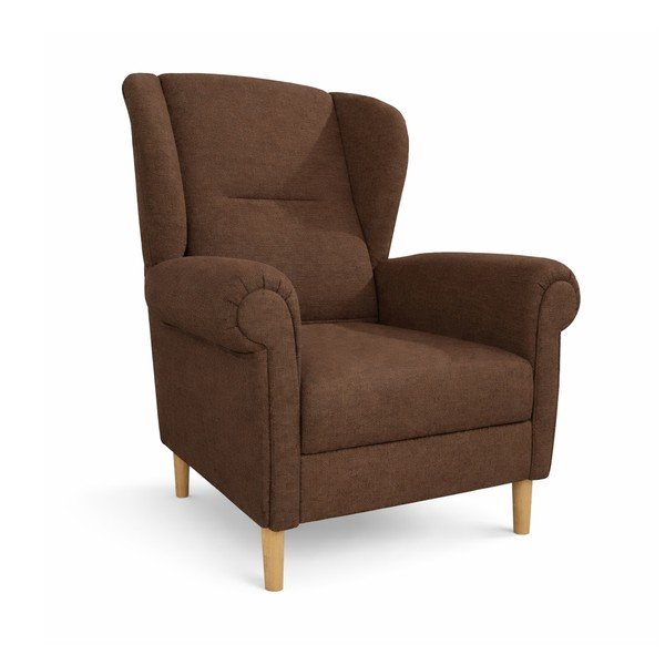 Ciemnobrązowy fotel typu uszak Swan – Ropez