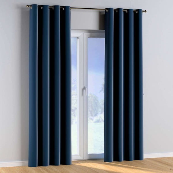 Niebieska zasłona 260x130 cm Posh Velvet – Yellow Tipi-image-1