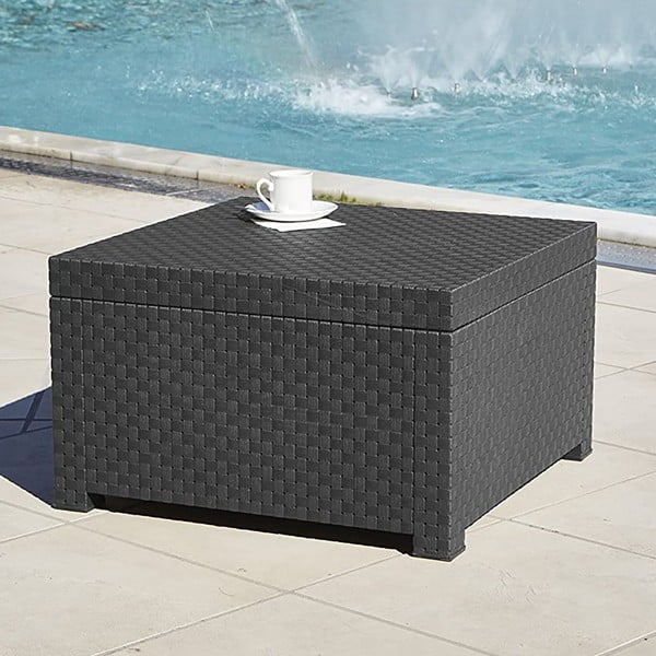 Stolik ogrodowy z imitacji rattanu 56x56 cm – Juinsa-image-1