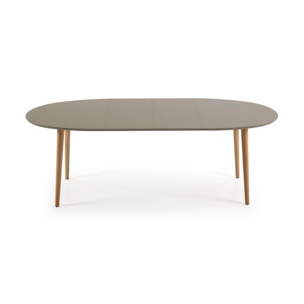 Szary owalny stół rozkładany do jadalni Kave Home Oakland, 140 x 90 cm-image-4