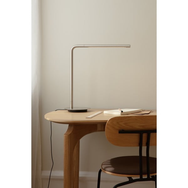 Metalowa lampa stołowa LED w kolorze srebra ze ściemniaczem (wysokość 46 cm) Omni Table – UMAGE-image-2