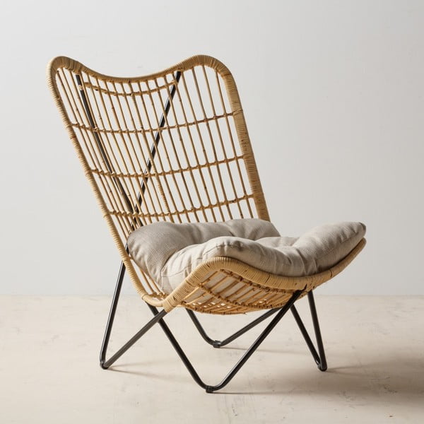 Fotel z plecionką w naturalnym kolorze – Ixia-image-2