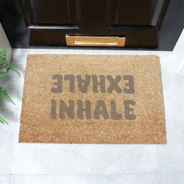 Wycieraczka z włókna kokosowego 60x90 cm Inhale Exhale – Artsy Doormats-image-2