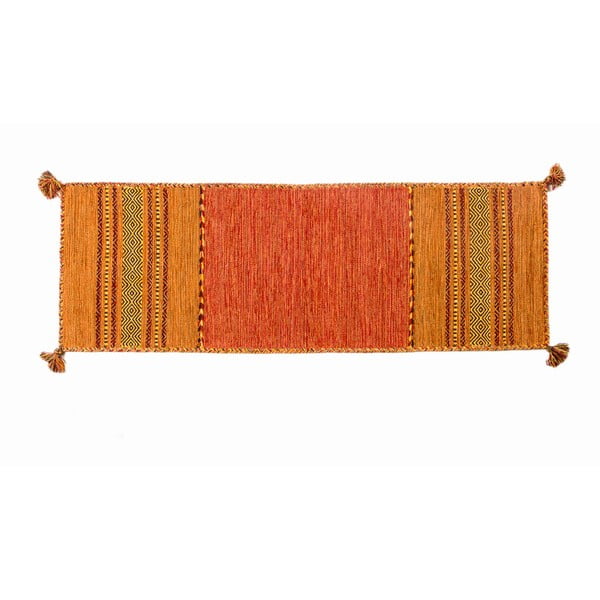 Pomarańczowy chodnik ręcznie tkany Navaei & Co Kilim Tribal 501, 240x60 cm
