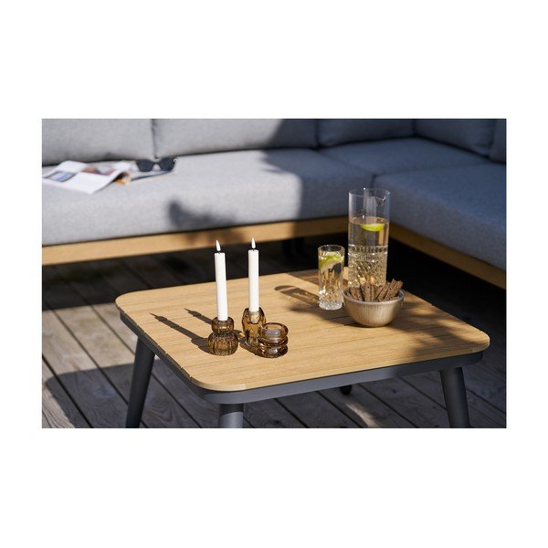 Szary tapicerowany zestaw mebli ogrodowych dla 4 osób Comillas – House Nordic-image-3