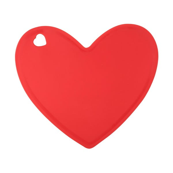 Czerwona silikonowa deska do krojenia w kształcie serca Tantitoni Lovely