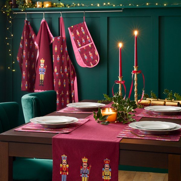 Bawełniane ścierki zestaw 4 szt. ze świątecznym motywem 70x50 cm Christmas Nutcracker – Catherine Lansfield-image-2