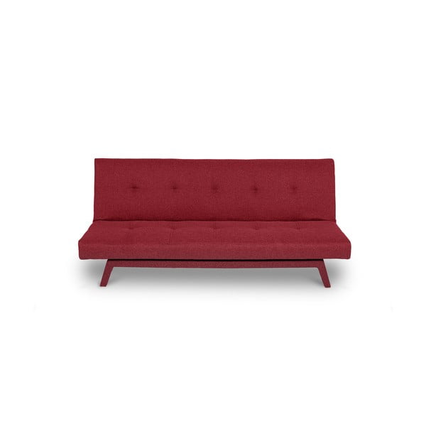 Ciemnoczerwona rozkładana sofa z ciemnoczerwonymi nogami Debut Ozzie