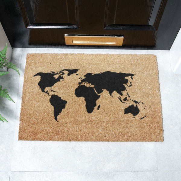 Wycieraczka z włókna kokosowego 40x60 cm World Map – Artsy Doormats-image-2