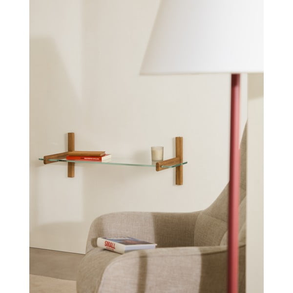 Szklany modułowy system półek w naturalnym kolorze 90x28x30,5 cm Sitra – Kave Home-image-1