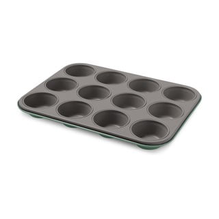Zielona stalowa forma na 12 muffinów Bon Ton Guardini