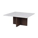 Biało-brązowy marmurowy stolik 90x90 cm Brooksville – Rowico